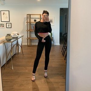 10” high rise black skinny jeans